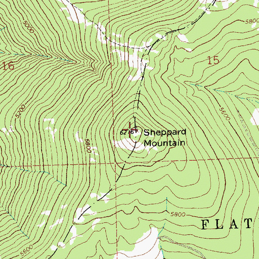 Topographic Map of Sheppard Mountain, MT