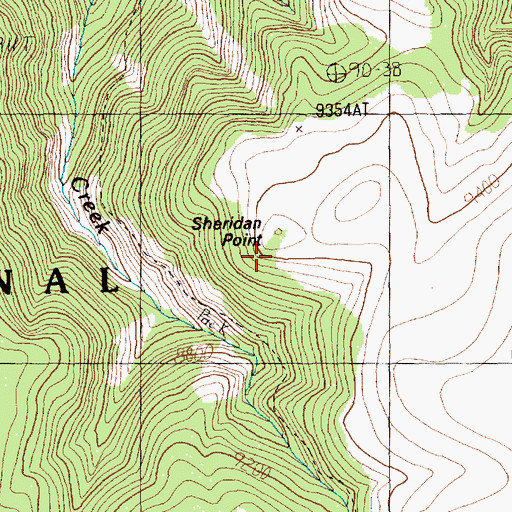 Topographic Map of Sheridan Point, MT