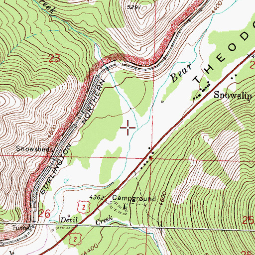 Topographic Map of Shields Creek, MT