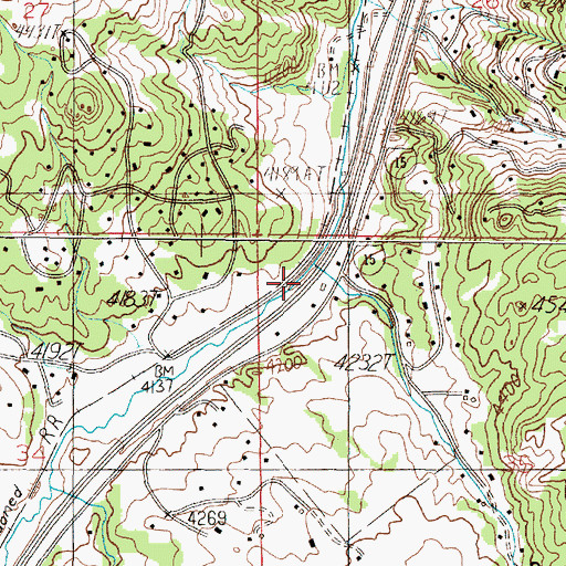 Topographic Map of Shingle Creek, MT