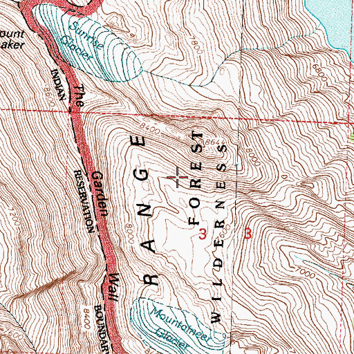 Topographic Map of Mount Shoemaker, MT