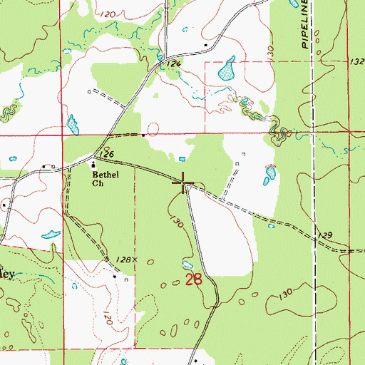 Topographic Map of Moody (historical), AR