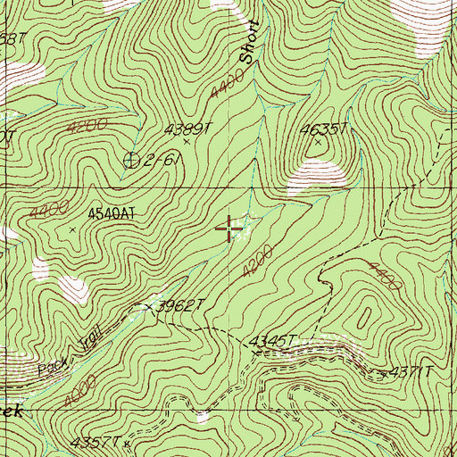 Topographic Map of Short Creek, MT
