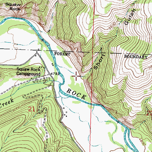 Topographic Map of Short Gulch, MT