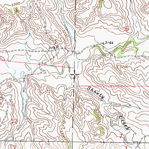 Topographic Map of Shorty Creek, MT