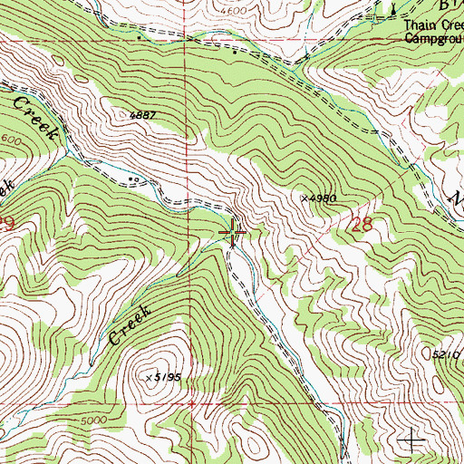Topographic Map of Shoulder Creek, MT