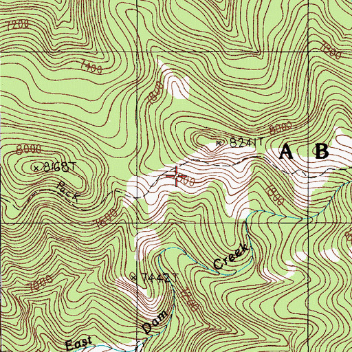 Topographic Map of Sidehill Trail, MT