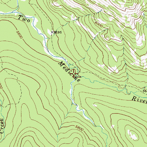 Topographic Map of Sidney Creek, MT