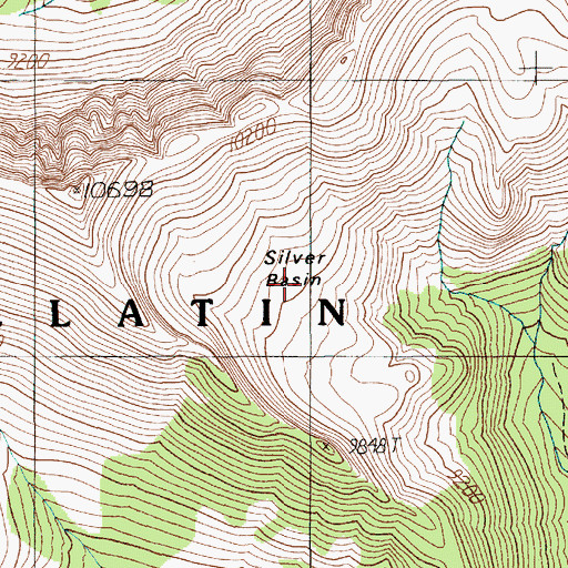 Topographic Map of Silver Basin, MT