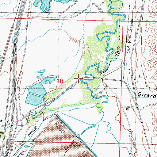 Topographic Map of Silver Bow Creek, MT