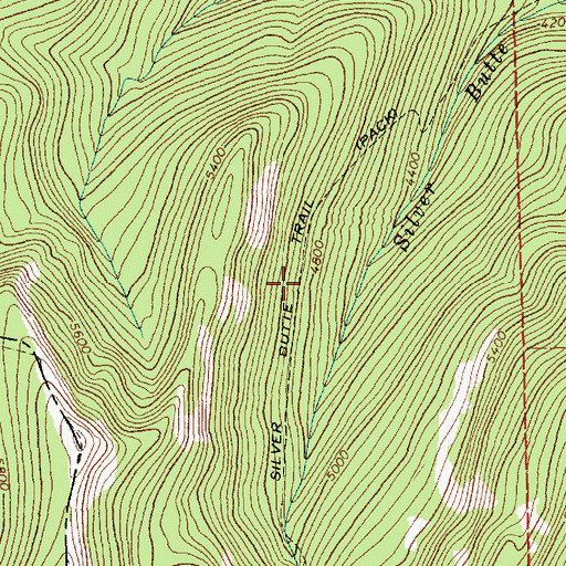 Topographic Map of Silver Butte Trail, MT