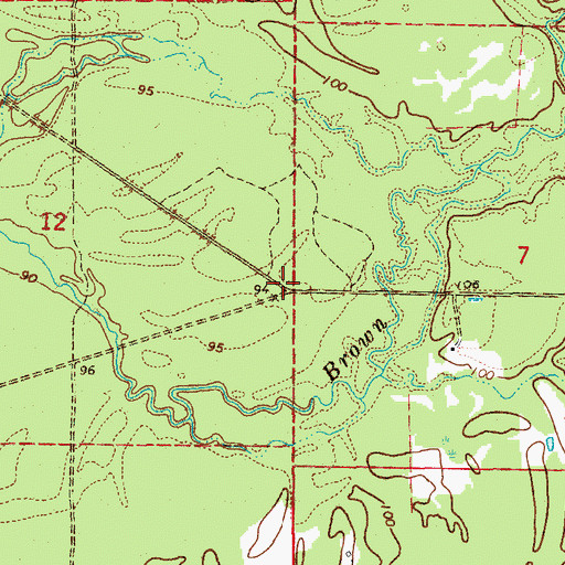 Topographic Map of Negro Bend (historical), AR