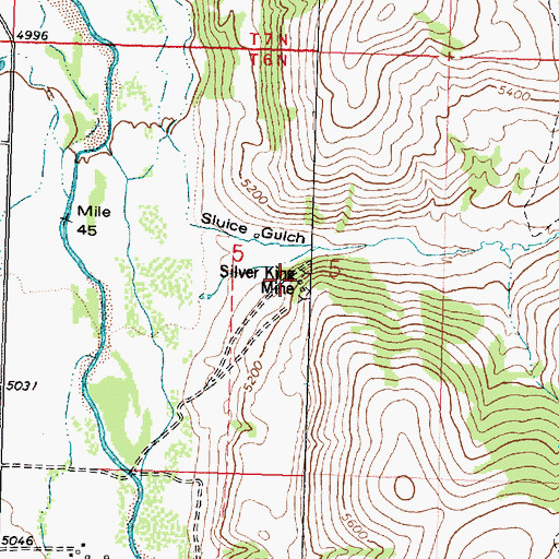 Topographic Map of Silver King Mine, MT