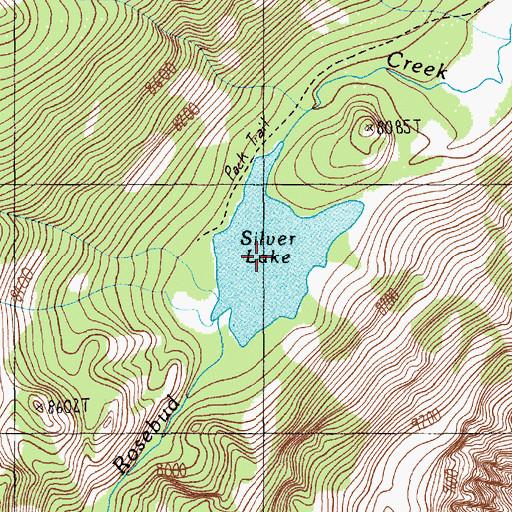 Topographic Map of Silver Lake, MT
