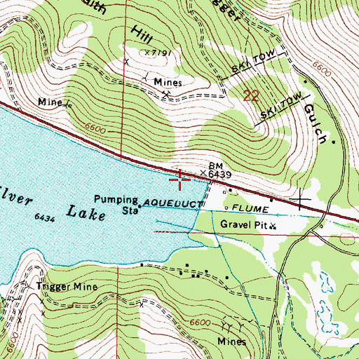 Topographic Map of Silver Lake, MT