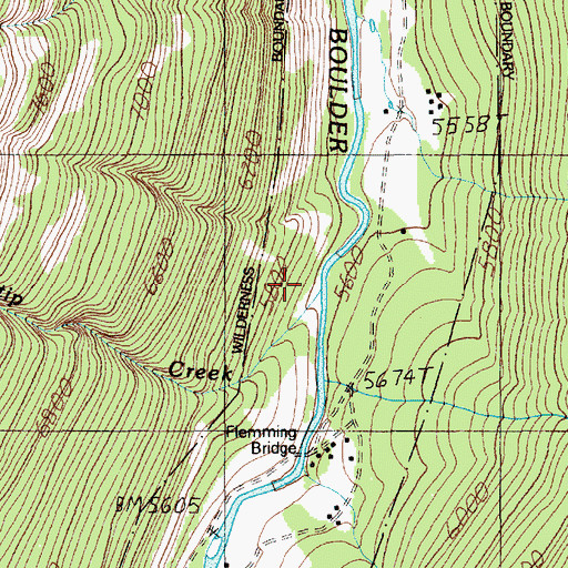 Topographic Map of Silvertip Creek, MT