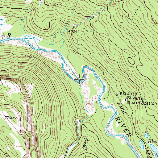 Topographic Map of Silvertip Creek, MT