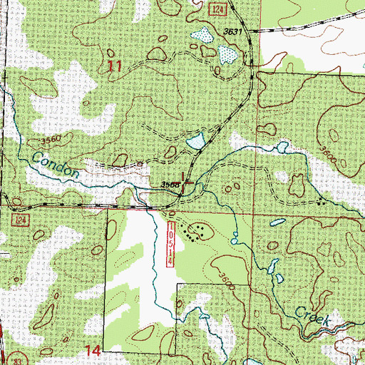 Topographic Map of Simpson Creek, MT