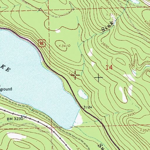 Topographic Map of Sink Creek, MT