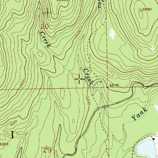 Topographic Map of Sink Creek, MT