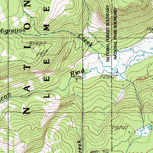 Topographic Map of Sink Creek, MT