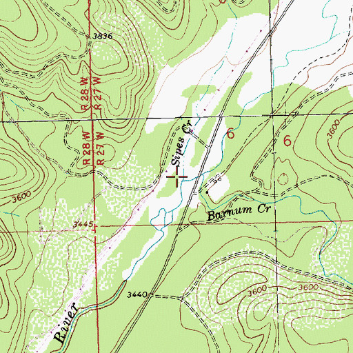 Topographic Map of Sipes Creek, MT