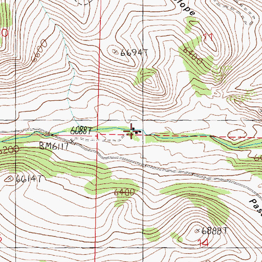 Topographic Map of Siria Ranch, MT