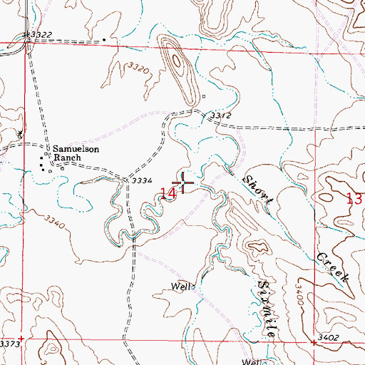 Topographic Map of Sixmile Creek, MT