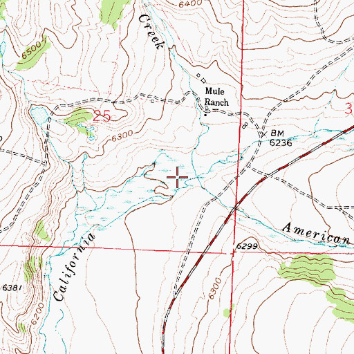 Topographic Map of Sixmile Creek, MT