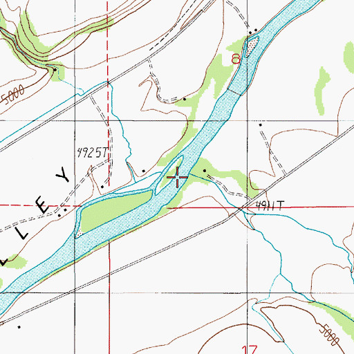 Topographic Map of Sixmile Creek, MT