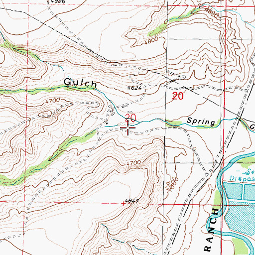 Topographic Map of Skaggs Hollow, MT