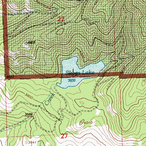 Topographic Map of Skags Lake, MT