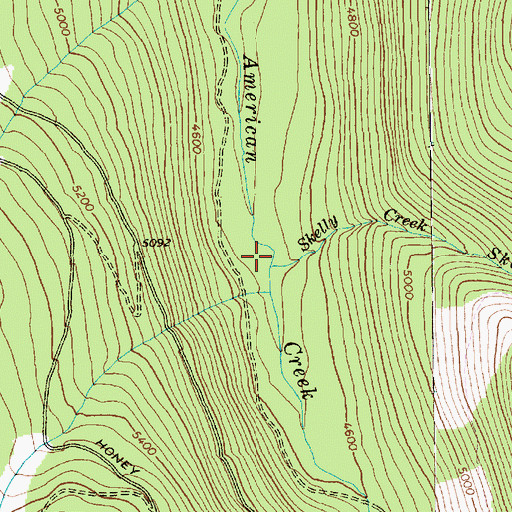 Topographic Map of Skelly Creek, MT