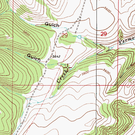 Topographic Map of Skiddoo Gulch, MT