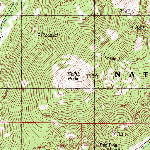 Topographic Map of Skihi Peak, MT