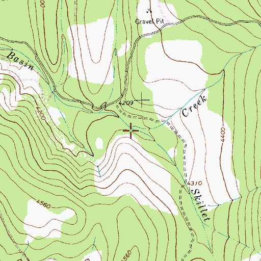 Topographic Map of Skillet Creek, MT