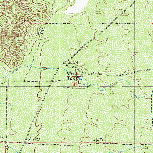 Topographic Map of Mesa Tank, AZ