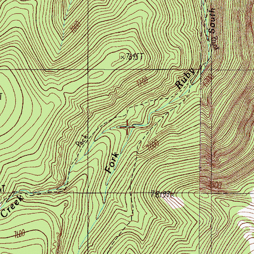 Topographic Map of Sunk Creek, MT