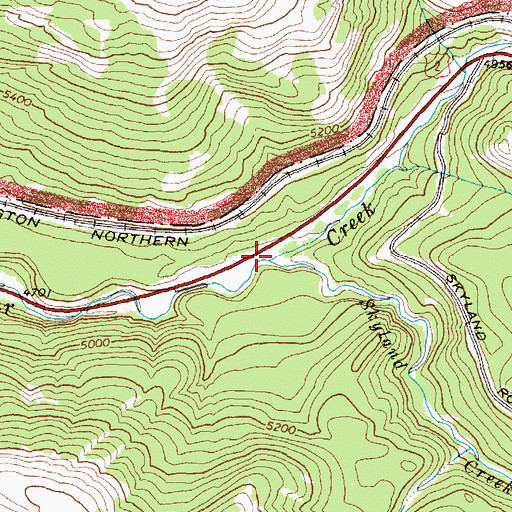Topographic Map of Skyland Creek, MT