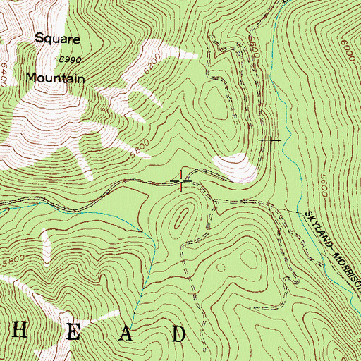 Topographic Map of Skyland-Morrison Creek Trail, MT