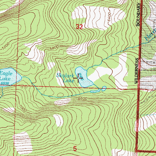 Topographic Map of Skylark Lake, MT