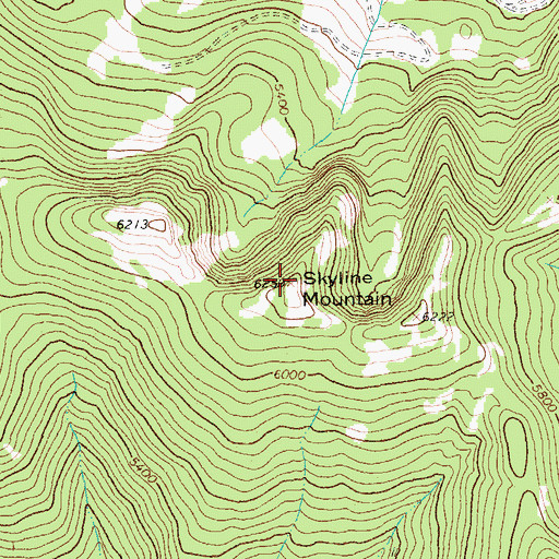 Topographic Map of Skyline Mountain, MT
