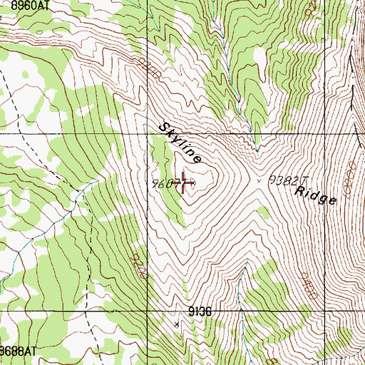 Topographic Map of Skyline Ridge, MT