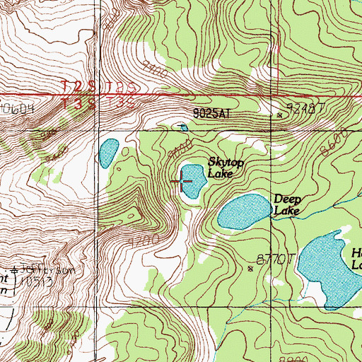 Topographic Map of Skytop Lake, MT