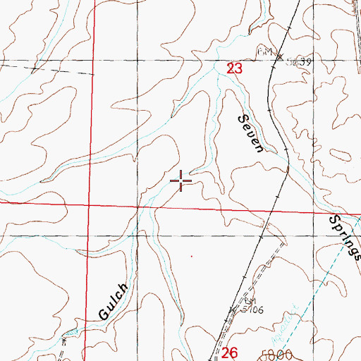 Topographic Map of Slab Gulch, MT