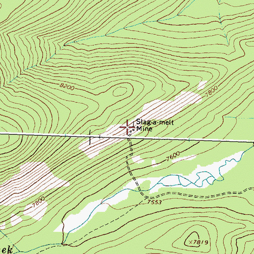 Topographic Map of Slag-a-melt Mine, MT