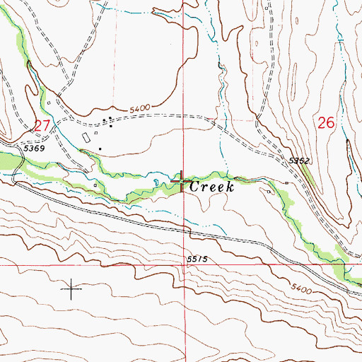 Topographic Map of Slaughter House Creek, MT