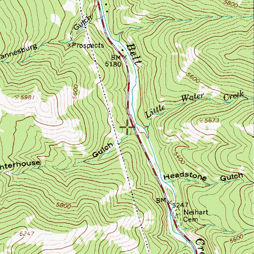 Topographic Map of Slaughterhouse Gulch, MT