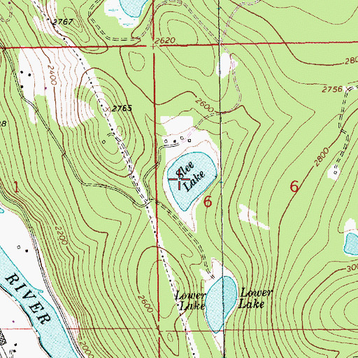 Topographic Map of Slee Lake, MT