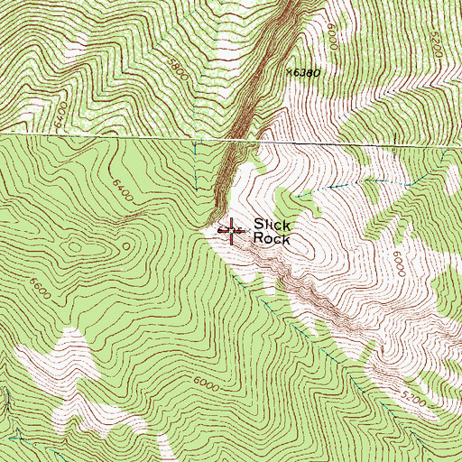 Topographic Map of Slick Rock, MT